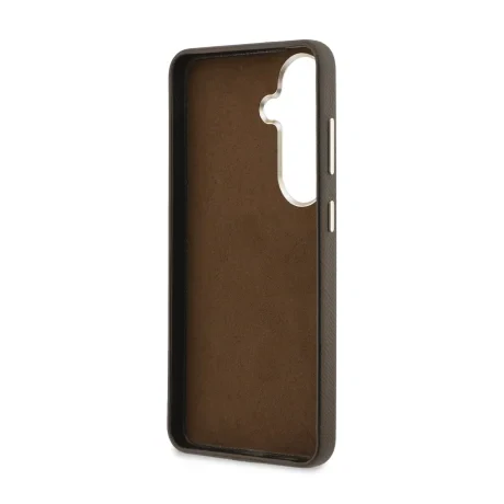 Husa spate Guess PU 4G Resin Metal Logo pentru Samsung Galaxy S26, maro