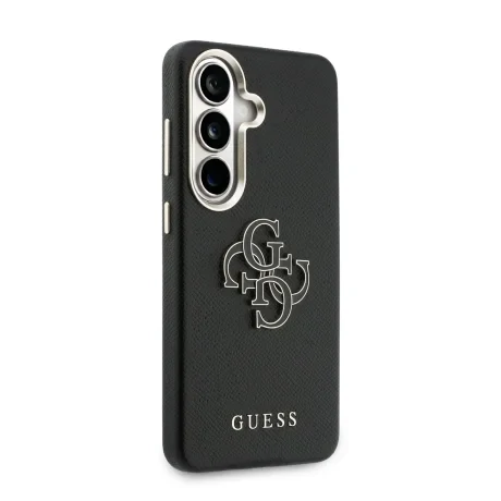 Husa spate Guess PU 4G Resin Metal Logo pentru Samsung Galaxy S26+ Negru