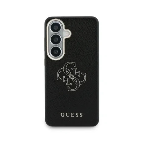 Husa spate Guess PU 4G Resin Metal Logo pentru Samsung Galaxy S26+ Negru