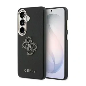 Husa spate Guess PU 4G Resin Metal Logo pentru Samsung Galaxy S26+ Negru