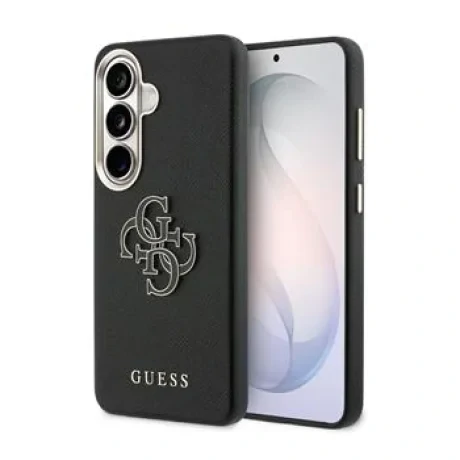 Husa spate Guess PU 4G Resin Metal Logo pentru Samsung Galaxy S26+ Negru