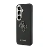 Husa spate Guess PU 4G Resin Metal Logo pentru Samsung Galaxy S26+ Negru