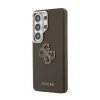 Husa spate Guess PU 4G Resin Metal Logo pentru Samsung Galaxy S26 Ultra, maro
