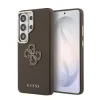 Husa spate Guess PU 4G Resin Metal Logo pentru Samsung Galaxy S26 Ultra, maro