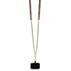 Husă spate Guess PU 4G Strass Triangle Metal Logo + curea crossbody pentru iPhone 16, maro