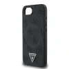 Husa spate Guess PU 4G Strass Triangle Metal Logo MagSafe pentru iPhone 16e/17e Negru