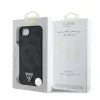 Husa spate Guess PU 4G Strass Triangle Metal Logo MagSafe pentru iPhone 16e/17e Negru