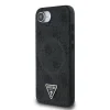 Husa spate Guess PU 4G Strass Triangle Metal Logo MagSafe pentru iPhone 16e/17e Negru