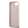 Husa spate Guess PU 4G Strass Triangle Metal Logo pentru iPhone 16e/17e, roz