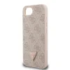 Husa spate Guess PU 4G Strass Triangle Metal Logo pentru iPhone 16e/17e, roz