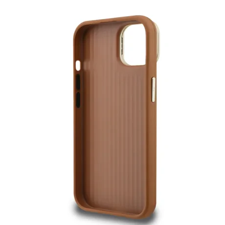 Husă spate Guess PU cu logo 4G, cadru foto, pentru iPhone 13, maro