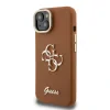 Husă spate Guess PU cu logo 4G, cadru foto, pentru iPhone 14, maro