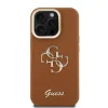 Husă spate Guess PU cu logo 4G, cadru foto, pentru iPhone 15 Pro, maro