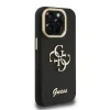 Husă spate Guess PU cu logo 4G, cadru foto, pentru iPhone 15 Pro, neagră