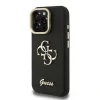 Husă spate Guess PU cu logo 4G, cadru foto, pentru iPhone 15 Pro, neagră