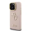 Husă spate Guess PU cu logo 4G, cadru foto, pentru iPhone 15 Pro, roz