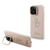 Husă spate Guess PU cu logo 4G, cadru foto, pentru iPhone 15 Pro, roz