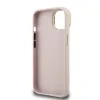 Husă spate Guess PU cu logo 4G, cadru foto, pentru iPhone 15, roz