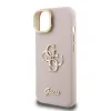 Husă spate Guess PU cu logo 4G, cadru foto, pentru iPhone 15, roz