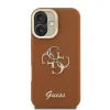 Husă spate Guess PU cu logo 4G, cadru foto, pentru iPhone 16, maro