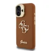 Husă spate Guess PU cu logo 4G, cadru foto, pentru iPhone 16, maro