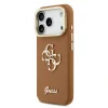 Husă spate Guess PU cu logo 4G, cadru foto, pentru iPhone 17 Pro, maro