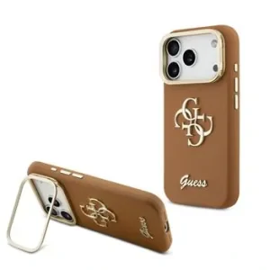 Husă spate Guess PU cu logo 4G, cadru foto, pentru iPhone 17 Pro, maro