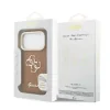 Husă spate Guess PU cu logo 4G, cadru foto, pentru iPhone 17 Pro, maro
