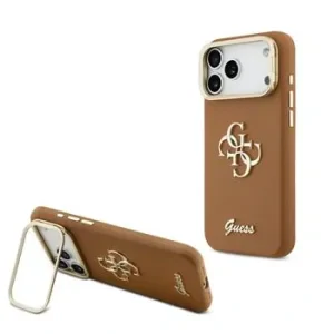 Husă spate Guess PU cu logo 4G, cadru foto, pentru iPhone 17 Pro Max, maro