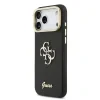 Husă spate Guess PU cu logo 4G, cadru foto, pentru iPhone 17 Pro Max, neagră