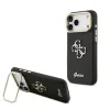 Husă spate Guess PU cu logo 4G, cadru foto, pentru iPhone 17 Pro Max, neagră
