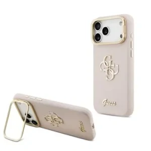 Husă spate Guess PU cu logo 4G, cadru foto, pentru iPhone 17 Pro Max, roz