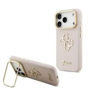 Husă spate Guess PU cu logo 4G, cadru foto, pentru iPhone 17 Pro, roz