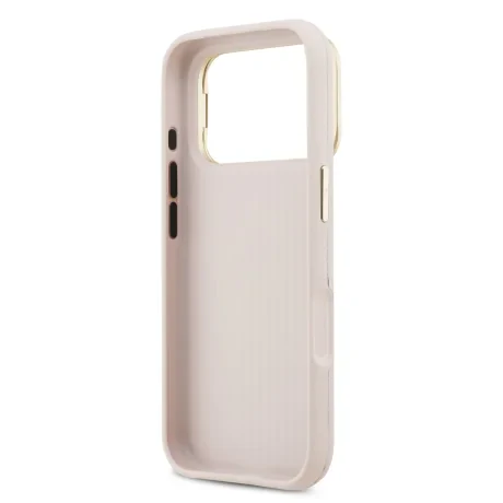 Husă spate Guess PU cu logo 4G, cadru foto, pentru iPhone 17 Pro, roz