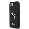 Husa spate Guess PU Fixed Glitter 4G Metal Logo pentru iPhone 16e/17e Negru