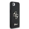 Husa spate Guess PU Fixed Glitter 4G Metal Logo pentru iPhone 16e/17e Negru