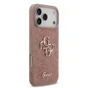 Husa spate Guess PU Fixed Glitter 4G Metal Logo pentru iPhone 17 Pro Max Roz