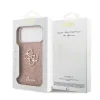 Husa spate Guess PU Fixed Glitter 4G Metal Logo pentru iPhone 17 Pro Max Roz