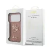 Husa spate Guess PU Fixed Glitter 4G Metal Logo pentru iPhone 17 Pro, roz
