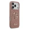 Husa spate Guess PU Fixed Glitter 4G Metal Logo pentru iPhone 17 Pro, roz