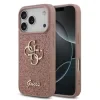 Husa spate Guess PU Fixed Glitter 4G Metal Logo pentru iPhone 17 Pro, roz