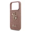 Husa spate Guess PU Fixed Glitter 4G Metal Logo pentru iPhone 17 Pro, roz