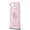 Husă spate Guess PU Grained 4G cu logo metalic pentru iPhone 16e/17e, roz
