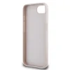 Husă spate Guess PU Grained 4G cu logo metalic pentru iPhone 16e/17e, roz