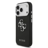 Husă spate Guess PU Grained 4G cu logo metalic pentru iPhone 17 Pro, neagră