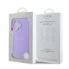 Husă spate Guess PU Grained Classic Logo MagSafe pentru iPhone 16, violet