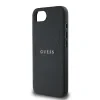 Husă spate Guess PU Grained Classic Logo MagSafe pentru iPhone 16e/17e, neagră
