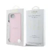 Husă spate Guess PU Grained Classic Logo MagSafe pentru iPhone 16e/17e, roz