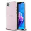 Husă spate Guess PU Grained Classic Logo MagSafe pentru iPhone 16e/17e, roz