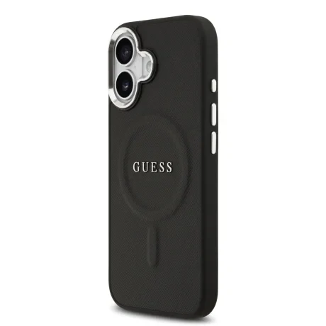 Husa spate Guess PU Saffiano MagSafe pentru iPhone 17 Negru